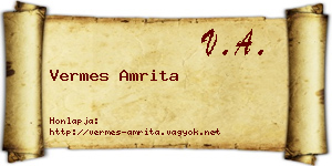 Vermes Amrita névjegykártya